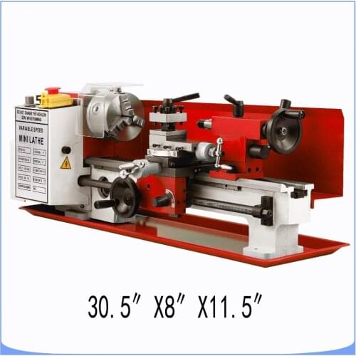 Mini high-Precision DIY Shop Benchtop Metal Lathe Tool Machine Variable Speed Milling
