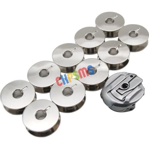 1PCS BOBBIN CASE &10 PCS BOBBINS fit for Bernina 117, 217,317,517, 540,542,544,640,740,750, 850, 950
