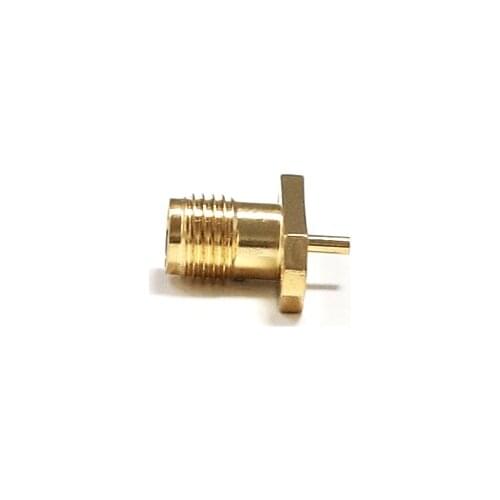 1pc NEW SMA Female Jack RF Coax Connector panel mount solder post flange Straight Goldplated wholesale