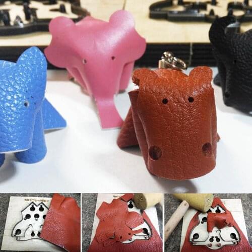 1PC Cattle Elephant Bear Shape Steel Blade Wood Dies DIY Leather Punch Mold Template Leathercraft Hollow Wood Dies Leather Tools