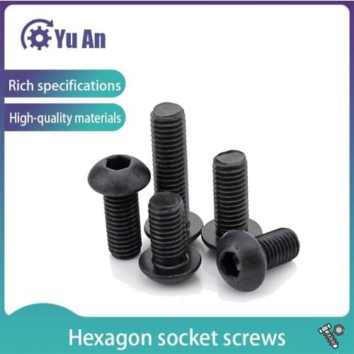 10.9 Half Round Head Hexagon Socket Screw Disc Head Hexagon Socket Screw ISO7380 M5-M12 10PCS