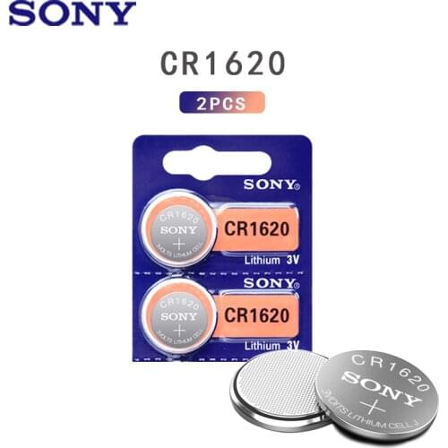 2Pcs SONY CR1620 Button Cell Coin Batteries CR1620 Car Remote Control Electric Alarm 1620 ECR1620 DL1620 3V Lithium Battery