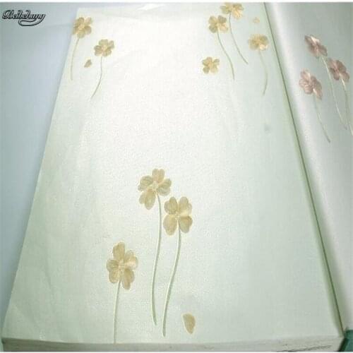 Beibehang Precision Pressure 3D 3D Nonwovens Wallpaper Warm Garden Flower Living Room Wallpaper Decorative Wallpaper