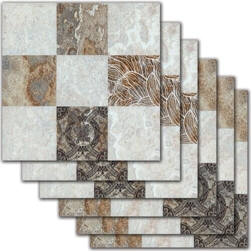 6pcs/set Square pattern Wall sticker Home Decor Geometry DIY PVC Waterproof Self adhesive Furniture Bathroom Tile Sticker