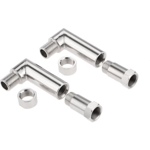 6Pcs M18*1.5 O2 Oxygen Sensor Extender 90 Degree Angled O2 Check Engine Light CEL Oxygen Spacer Extension Adapter