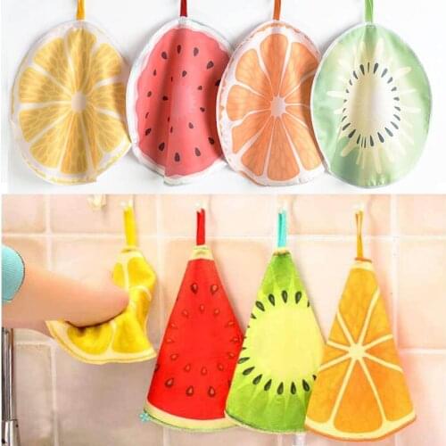 Free Shipping 4 Combination Fruit Round Scarf Cleaning Towel Multi-Function Sucking Quick Dry Childrens Hand Wash Hand Towel