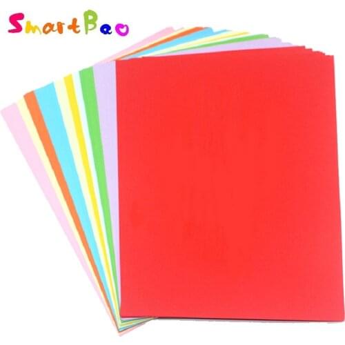 100 Pieces A4 color paper Handmade origami Embossed pape multicolor paper thin 70g scrapbook paper 10 Colors sent at random