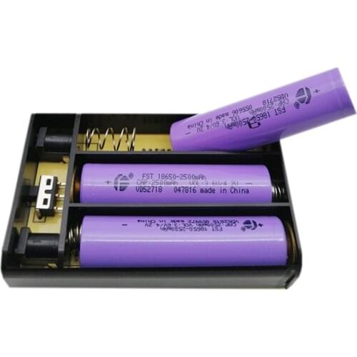 3S1P L model 12V12.6V 18650 battery case with protection circuit, DC5521 port welding-free, replaceable battery