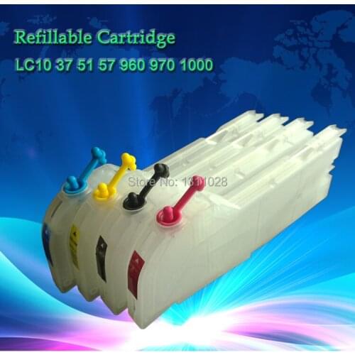 INK WAY Long type Refillable inkjet cartridge for LC10 LC37 LC51 LC57 LC960 LC970 LC1000 for DCP-130C 330C 540CN 50CW MFC-240CN
