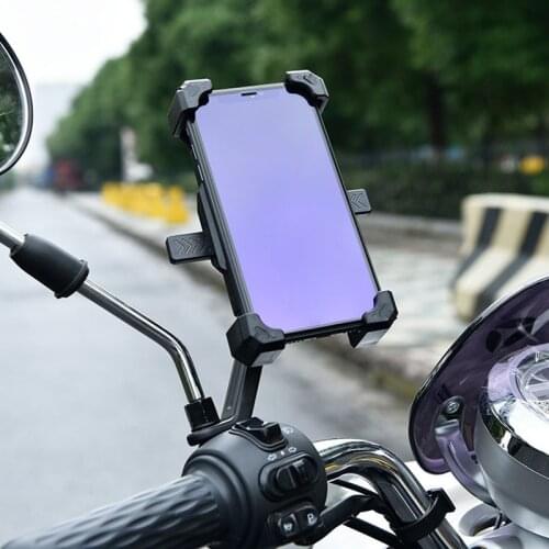 Motorcycle Bike Phone Holder Support Clip On Handlebar Universal Stable Cellphone Mechanical Holder Stand GPS Mount Bracket
