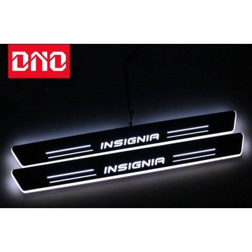 DNO Trim Pedal LED Car Light For Opel Insignia 2015 2016 2017 2018 Door Sill Scuff Plate Pathway Moving Acrylic Welcome Lamp