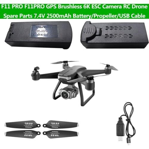 F11 PRO 6K Dual Camera GPS Brushless RC Drone Spare Parts 7.4V 2500mAh Battery/Propeller/USB Cable For F11PRO RC Quadcopter Toy