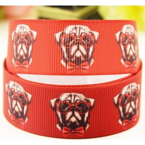 22mm 25mm 38mm 75mm Dogs Cartoon printed Grosgrain Ribbon party decoration 10 Yards X-04497