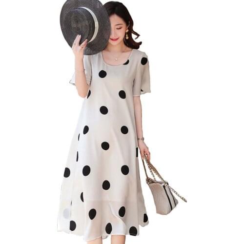 Summer Chiffon Wave Point Maternity Dresses for Women Pregnancy Dress Pregnant Plus Size Woman Dress Maternity Gown Clothes