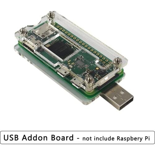 Raspberry Pi Zero W USB Addon Board Expansion Board USB-A Addon Board with Acrylic Case for Raspberry Pi Zero W 1.3