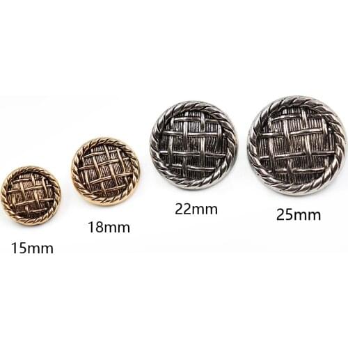 Gold Color Metal Button Moire Sweater Coat Decoration Accessories DIY 10Pcs/Lot JS-0507