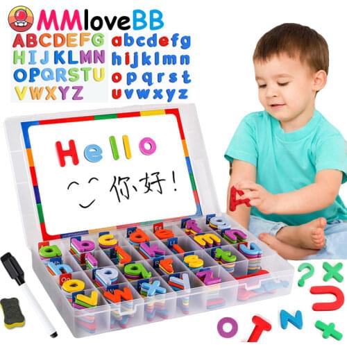 Magnetic Foam Letters Classroom Alphabets Set with Magnet Board for Kids ABC Spelling and Learning Toys for Children Gift