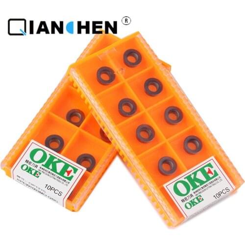 OKE 10pcs/lot High Precision High Performance High Strength CNC RPEW1003MO-QBG OP1215 Industry Carbide Inserts Hard Alloy