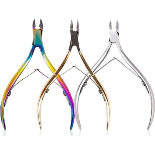 Professional Remover Scissors Finger Care Manicure Nail Clipper Dead Skin Tools Gold Silver Stainless Steel Cuticle Nipper