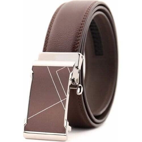 New 2018 High Quality Real Leather Belt Men Smooth Buckle Automatic Belts Luxury Brand Fashion Brand Designer Belts Men Belt 005