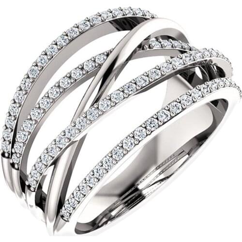 YSDLJG Stylish Men Women Wedding Ring Party Finger Rings Unique Shape Delicate Female Accessories Birthday Gift Fashion Jewelry