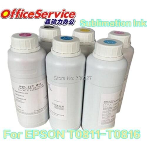 6X1000ML T0811 T0811N Sublimation Ink specialized For Epson Stylus Photo 1410 TX650 TX700W TX710W TX800FW TX810FW RX590 Printer