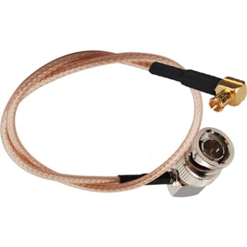 Supetbat Pigtail Cable 60cm BNC Male Plug to MCX Plug Male Right Angle 75ohm RF Coaxial RG179 60cm