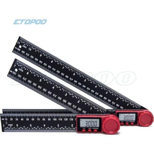 0-200mm 0-300mm Carbon fiber Digital angle ruler Inclinometer Electron Goniometer Protractor Angle finder meter Measuring Tool