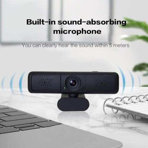 1080P Laptop Webcam Built-in Microphone 120Degree Wide-angle Shooting 8MP USB Webcam Full HD Mic Auto focus Adjustable hook base
