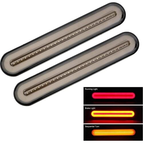 LEEPEE Car Rear Tail Light Turn Indicator LED ATV Truck Trailer Lights Stop Flowing Turn Signal Brake Lamp Waterproof 2Pcs