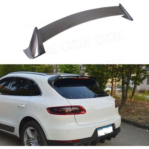 Carbon Fiber Rear Roof Spoiler for Porsche Macan Spoiler 2014 - 2018 FRP Black windshield Trunk Wings Car Styling
