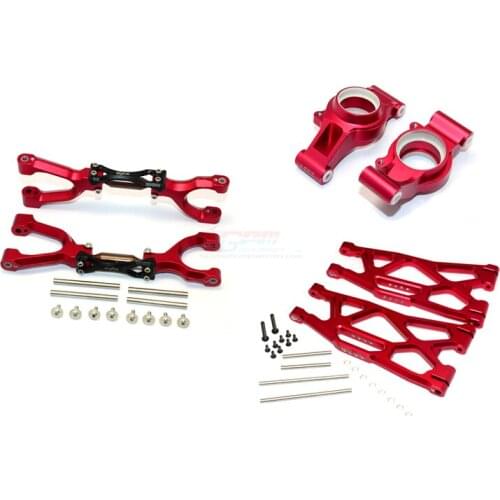 CNC alloy rear upper lower suspension arm + rear wheel hub carrier TXM545522 for TRAXXAS X-MAXX 6S/8S