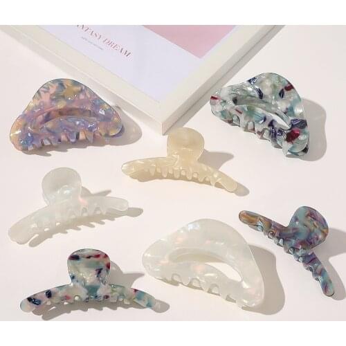 New fashion Boutique Acetate geometric semicircle simple pattern crab clip for Women girls Hair Accessories Headwear