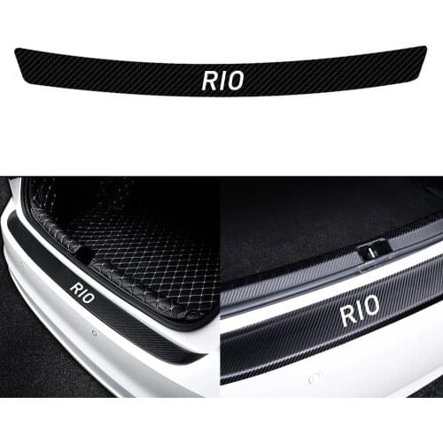 1pcs Carbon Fiber Car Sticker for Kia Rio 3 2012 2013 2014 2015 2016 2017 2018 2019 2020 Accessroes Rear Bumper Protector Cover