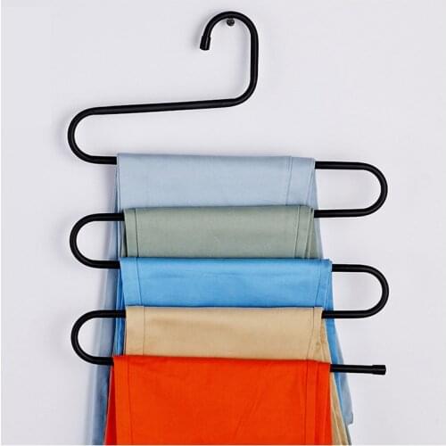 1 PC Pant Rack Multifunction Clothes Hanger Storage Cloth Rack Trousers Storage Closet Organizer Bedroom Organizer