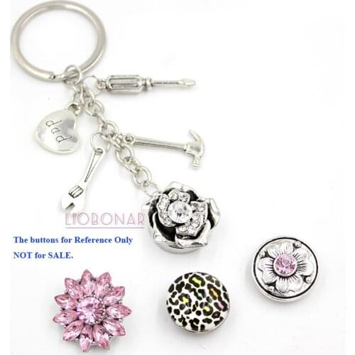 10PCS New Arrival DAD Key Chain Gift Tools KeyChain Handbag Charm Snap Key chains Key Rings DAD Gifts Bijoux