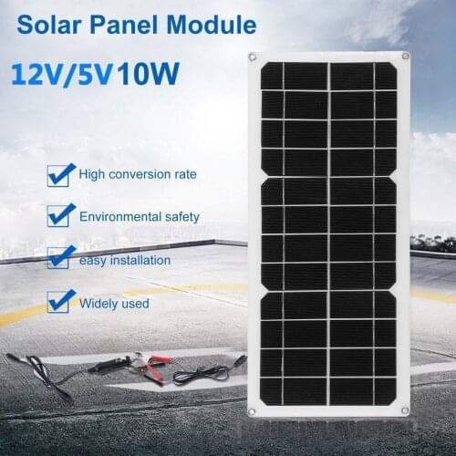 10W 12V Flexible Solar Panel Power Battery Charger Backup Car Yacht Travel MI