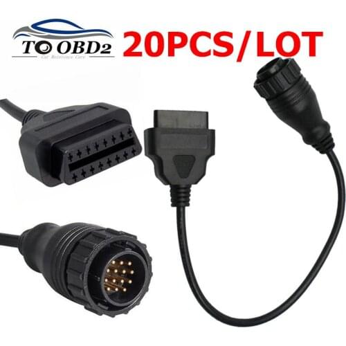 20pcs/Lot 14Pin Sprinter to OBD2 16Pin Adapter cables Sprinter 14 Pin OBDII Adaptor DLC Connector For MB Vehicle For Benz