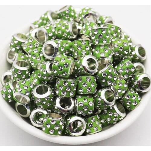 20 Pcs New Big Hole Crystal Rhinestone Murano Spacer Beads Fit European Pandora Bracelet DIY Chain Necklaces for Jewelry Making