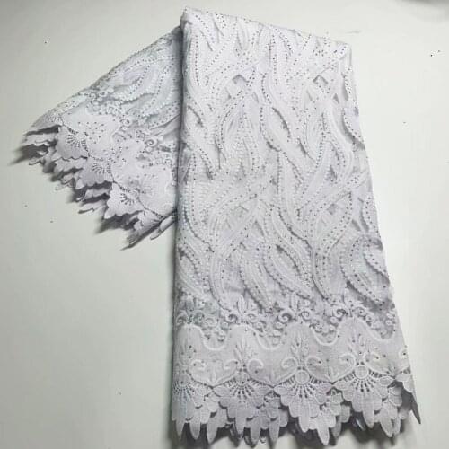 2021 Latest White African Sequin Lace Fabric Embroidery French Mesh Lace Fabric With Sequins Nigerian Tulle Lace For Party