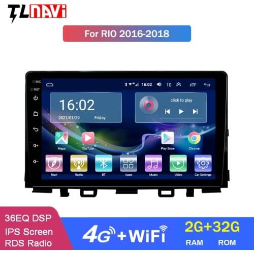4G LTE 2G RAM Android 10 Car Radio Audio Player 9inch For KIA RIO 2017 GPS Navigation