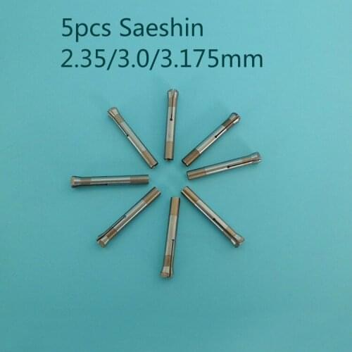 5pcs Dental SAESHIN Collet Chuck 2.35mm 3.0mm 3.175mm For Dental Lab Micromotor Polishing Handpiece