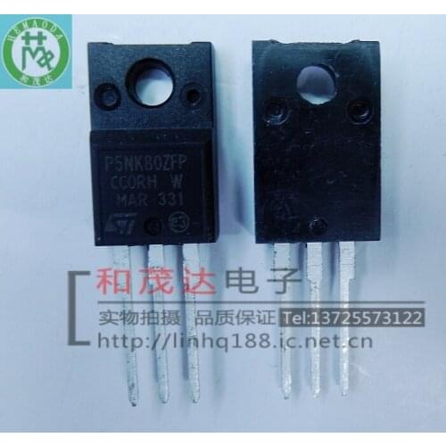 5PCS/ STP5NK80ZFP P5NK80ZFP 800V 5A TO-220F TO220F