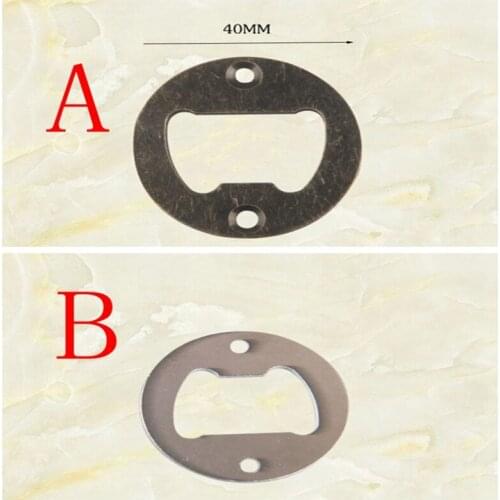 500pcs/lot Metal Bottle Opener Part With Countersunk Holes Round Metal Strong Polished Bottle Opener Insert Parts