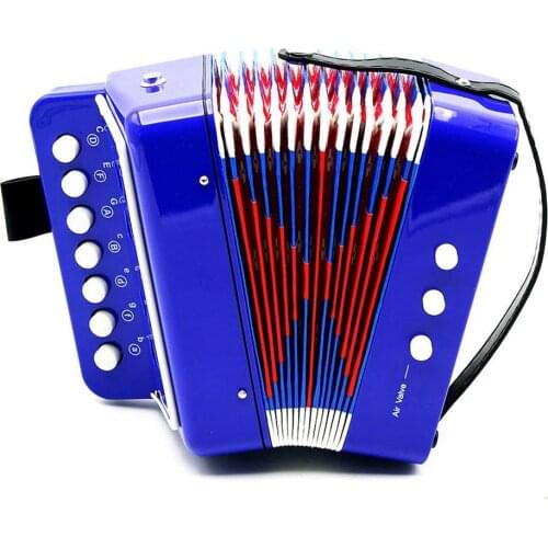 7 Keys 3 Buttons Mini Accordion Children Educational Toy Musical Instrument Gift