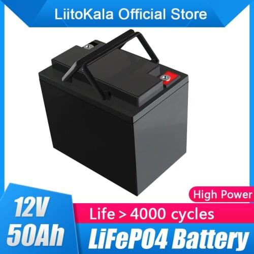 LiitoKala 12.8V 12V 50AH Lithium 3.2V LiFePO4 Battery pack for Solar Energy storage system Electric Boat Yatch with Led display