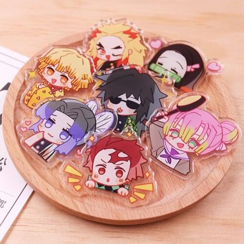 Anime Demon Slayer Kimetsu no Yaiba Kamado Nezuko Badge Cosplay Button Brooch Pin Emblem Clothings Backpacks Itabag Decor Gifts