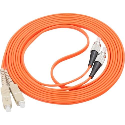 Free delivery5PCS/lot FC/UPC-LC/UPC fiber optic patch cord 1M 2M 3M 5M Duplex Multimode cable FC-FC optical fibre jumper