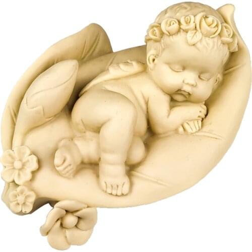 Sleepy Baby Angel 3D Candle Mold Cake DeCoration Soap Resin silicone Mould DIY Angle Gypsum Plaster Crafts Cake Tools