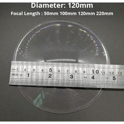 2pc 120mm Dia Round Optical PMMA Fresnel Lens For LED Focal Length 220mm Street Lamp Lens Flat magniffer Condenser